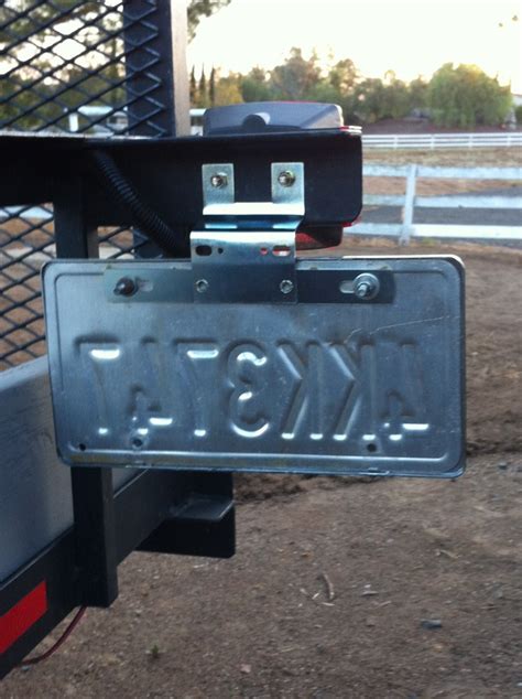 boat trailer metal license plate bracket|mounting license plate on trailer.